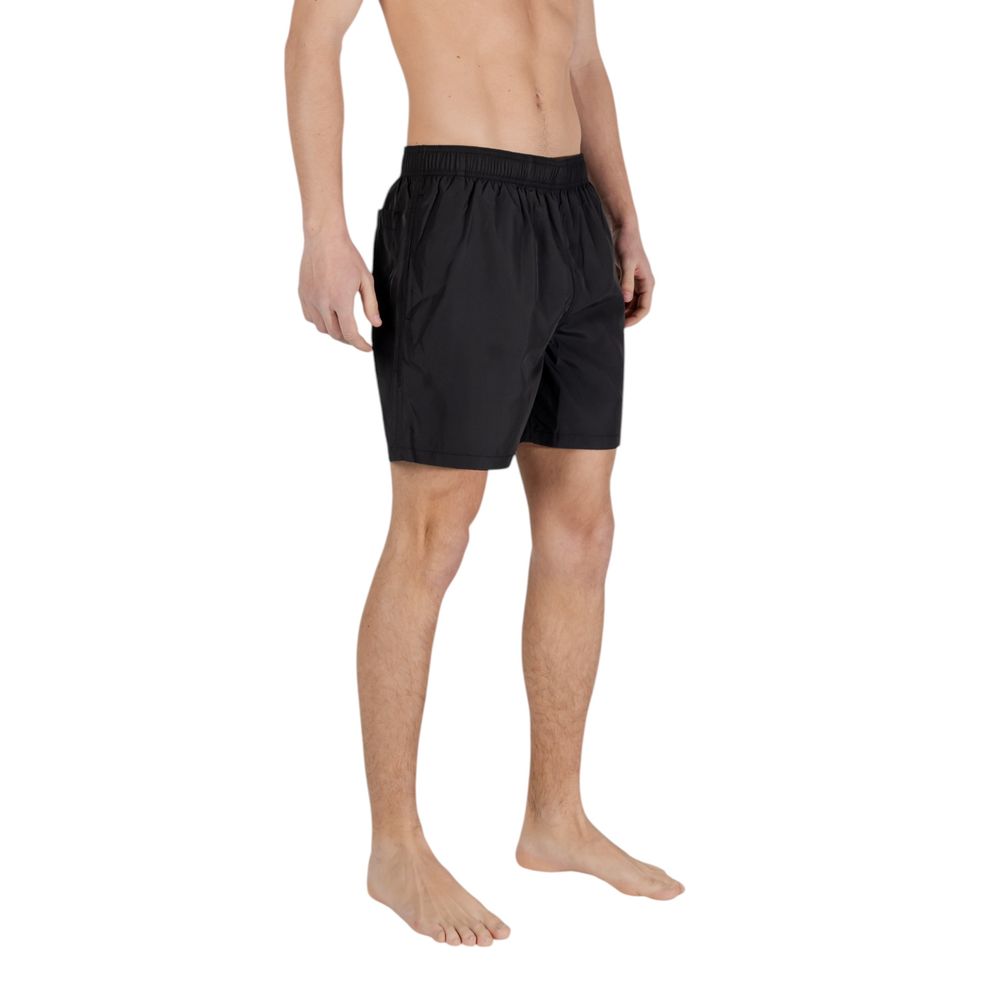 Armani Exchange – Schwarze Polyester-Badeshorts