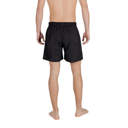 Armani Exchange – Schwarze Polyester-Badeshorts