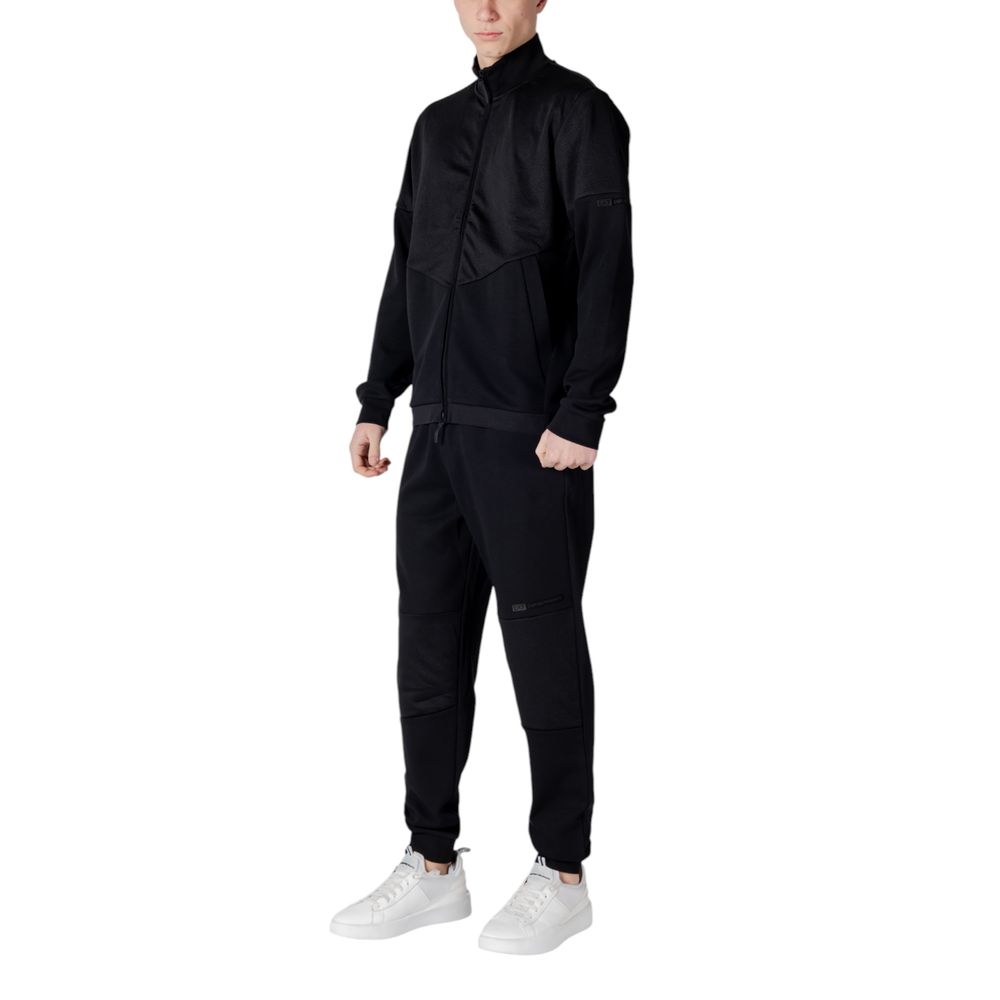 EA7 Emporio Armani – Schwarzer Baumwoll-Trainingsanzug