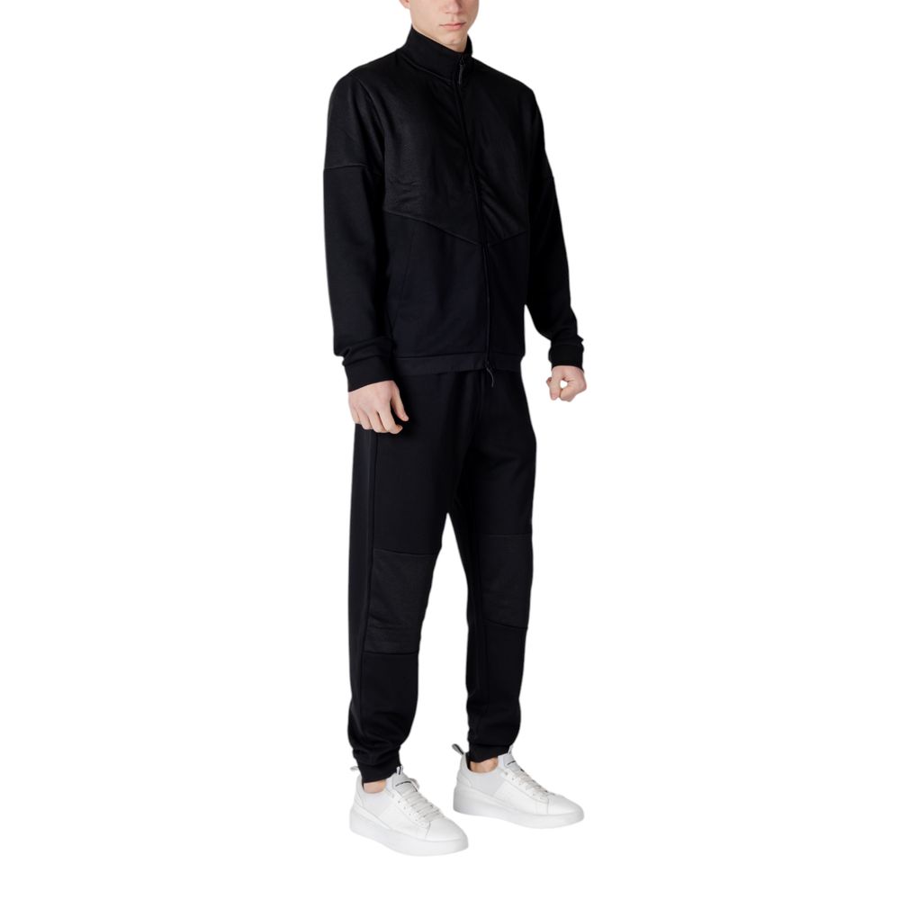 EA7 Emporio Armani – Schwarzer Baumwoll-Trainingsanzug