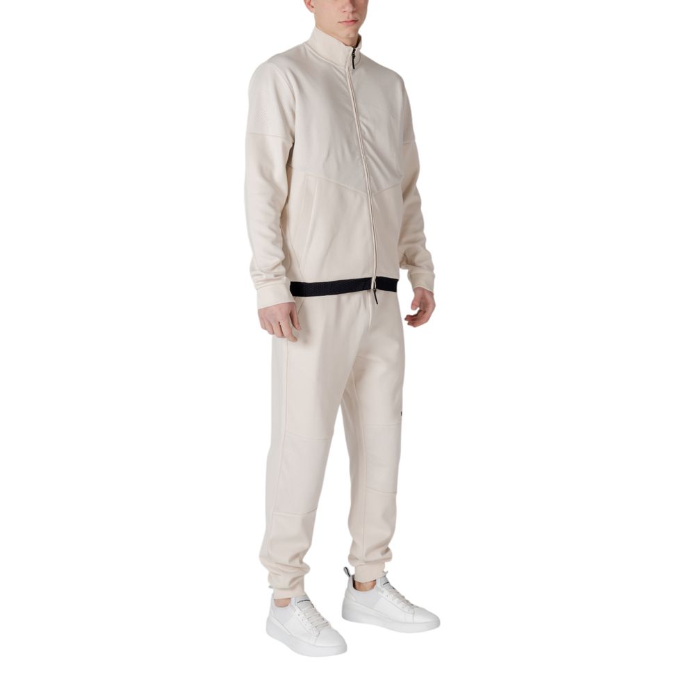 EA7 Emporio Armani – Trainingsanzug aus Baumwolle in Beige