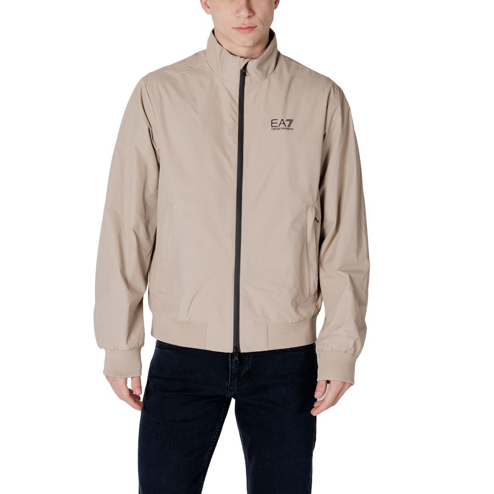 EA7 Emporio Armani Beige Polyamid Jacken &amp; Mantel