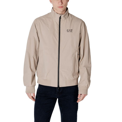 EA7 Emporio Armani Beige Polyamid Jacken &amp; Mantel