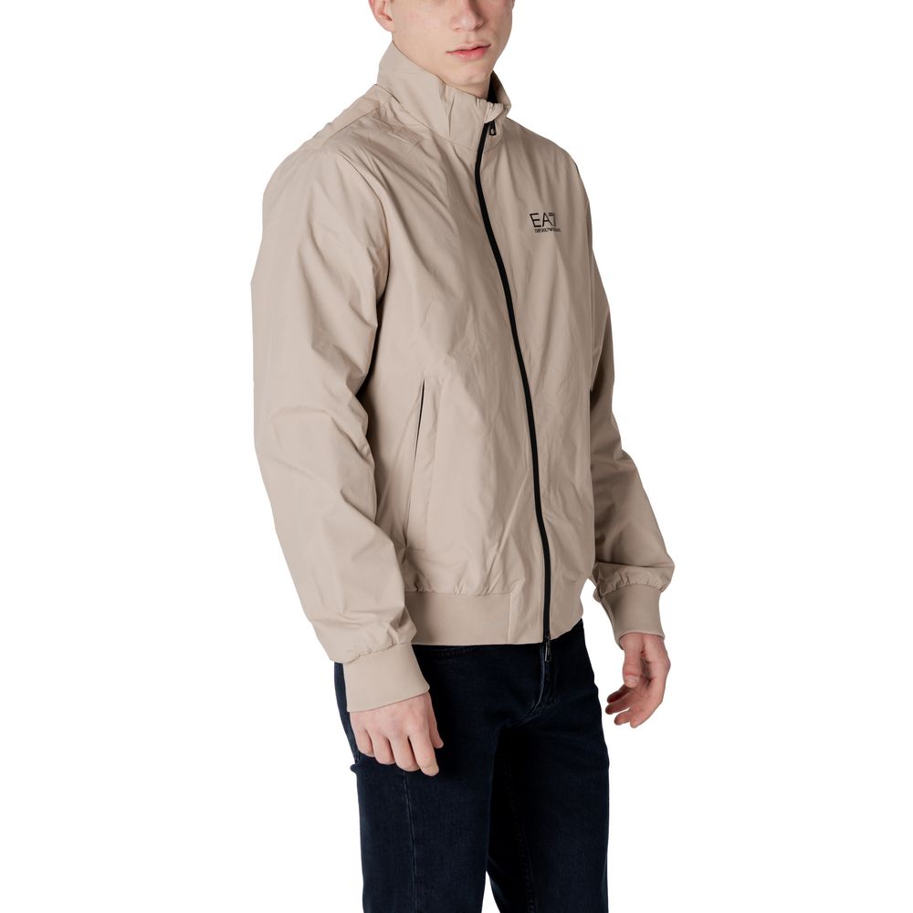 EA7 Emporio Armani Beige Polyamid Jacken &amp; Mantel