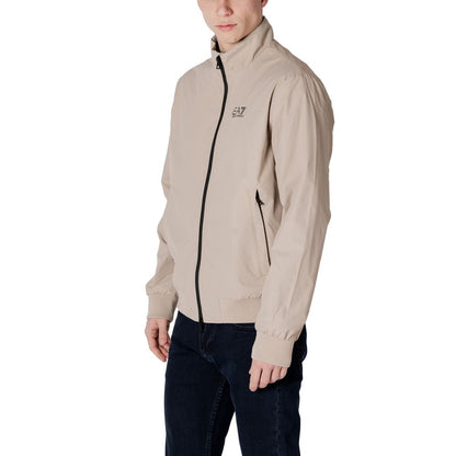 EA7 Emporio Armani Beige Polyamid Jacken &amp; Mantel