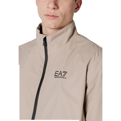 EA7 Emporio Armani Beige Polyamid Jacken &amp; Mantel