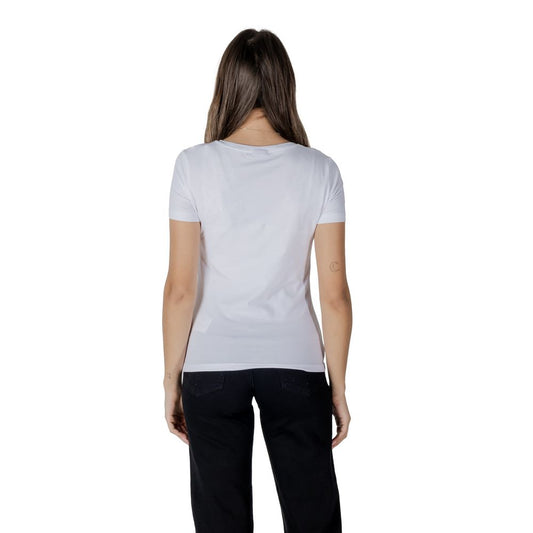 EA7 Emporio Armani Weißes Baumwoll-T-Shirt
