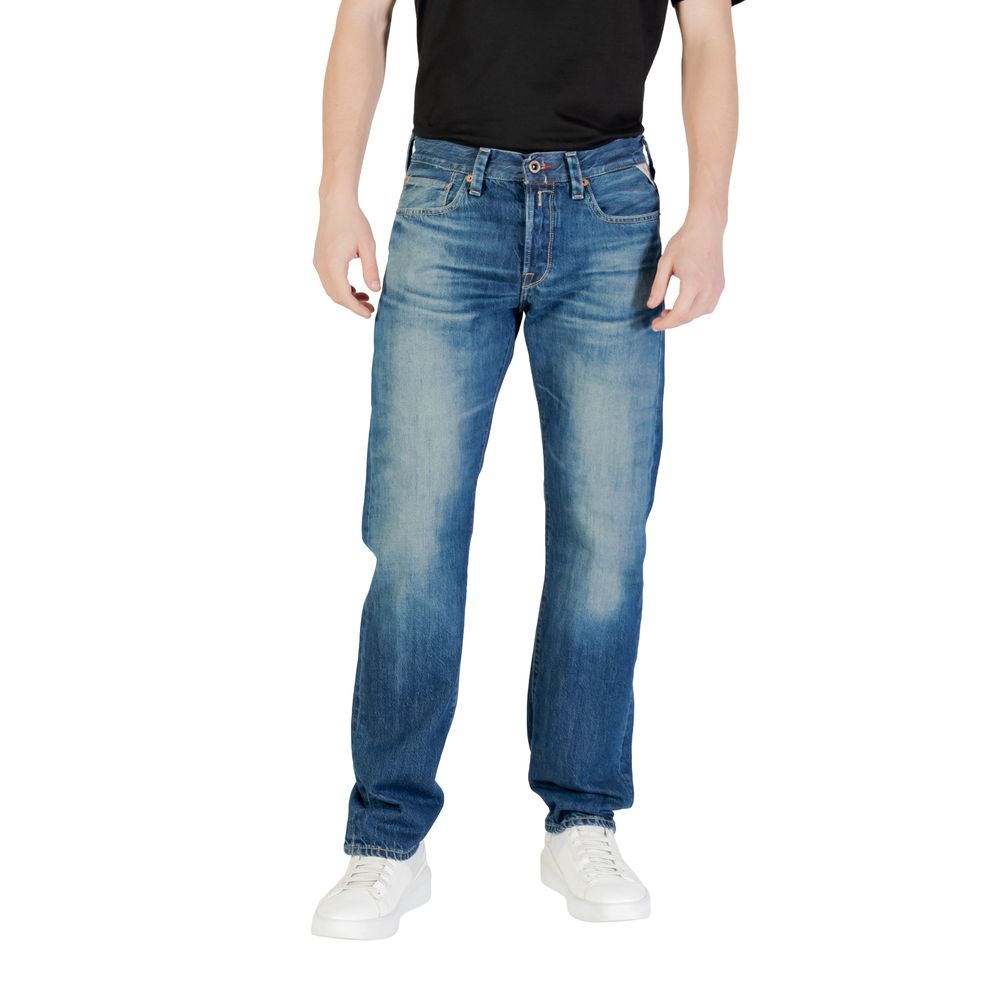Replay – Blaue Jeans aus Baumwolle mit entspannter Passform