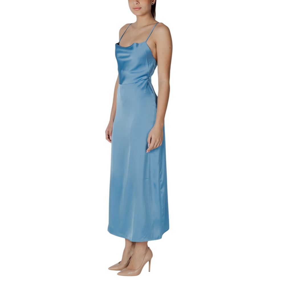 Vila Kleidung Türkis Polyester Lang