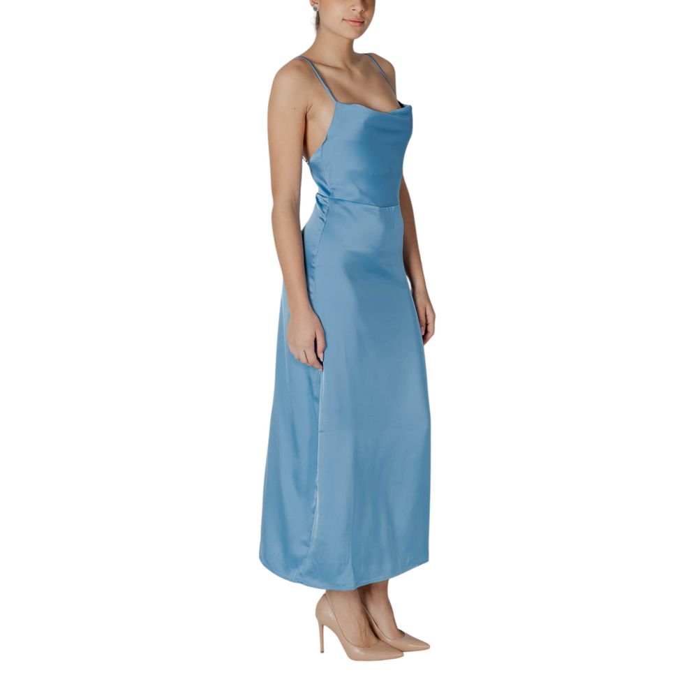 Vila Kleidung Türkis Polyester Lang