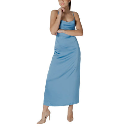 Vila Kleidung Türkis Polyester Lang