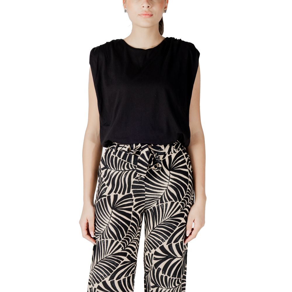 Jacqueline De Yong Schwarzes Baumwolltop