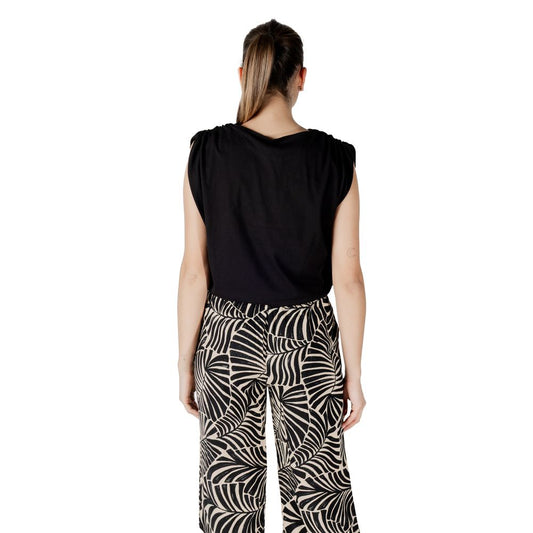 Jacqueline De Yong Schwarzes Baumwolltop