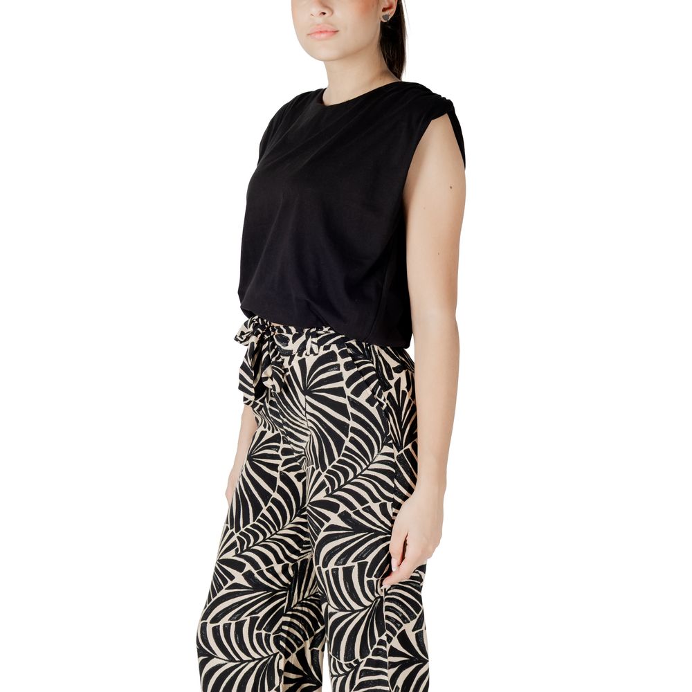 Jacqueline De Yong Schwarzes Baumwolltop