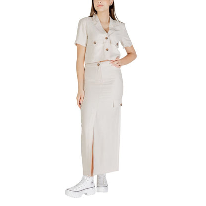 Jacqueline De Yong Bicolor Viscose Long Skirt