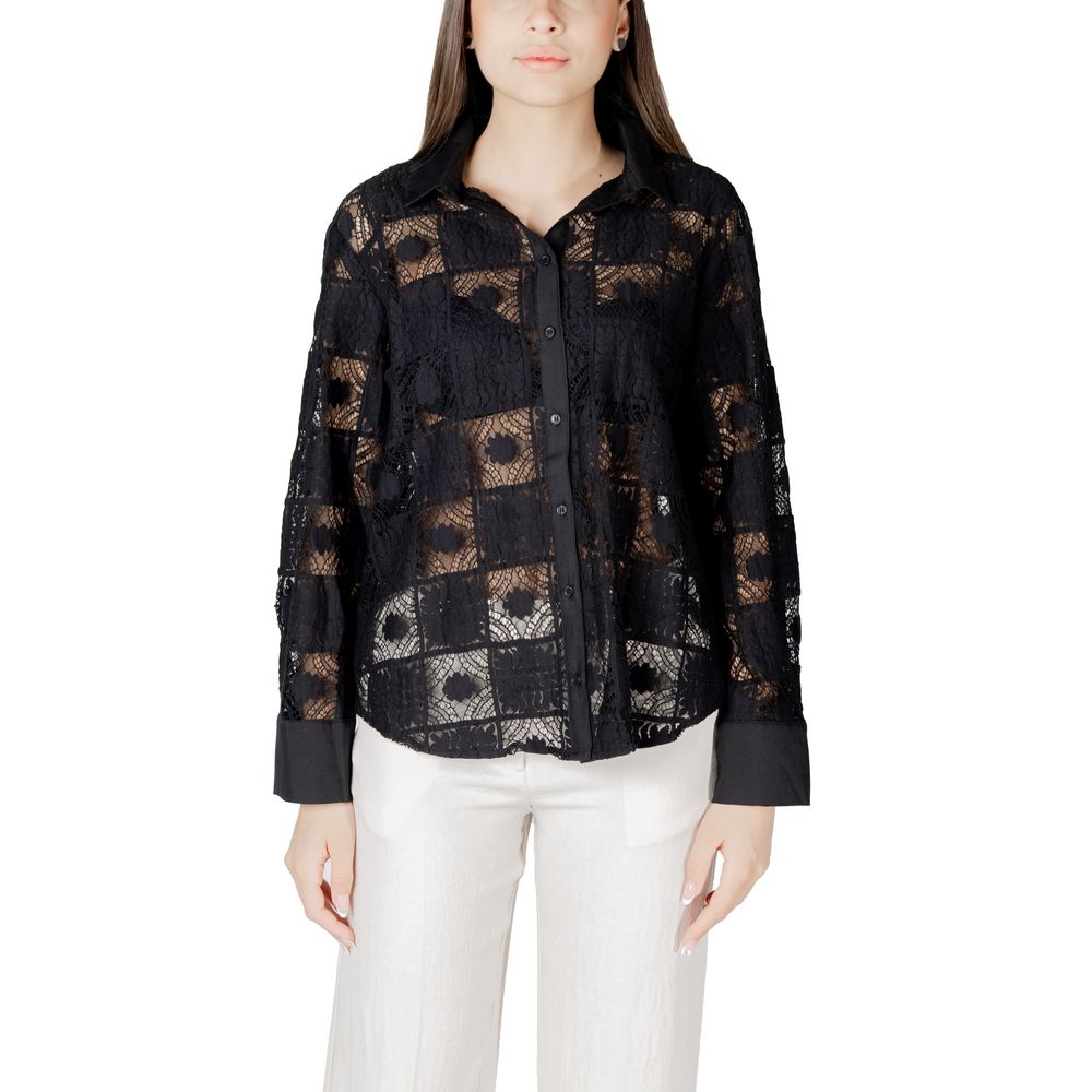Schwarzes Baumwollhemd von Vila Clothes