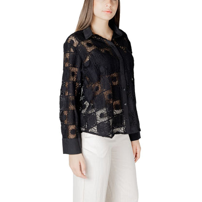 Schwarzes Baumwollhemd von Vila Clothes