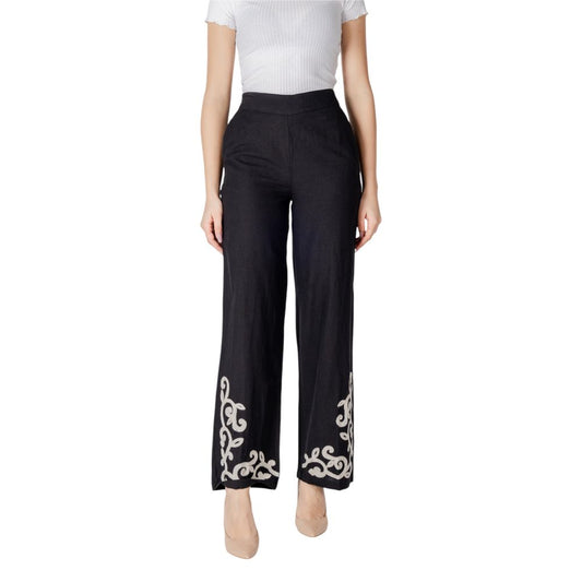 Vila Clothes – Schwarze Viskosehose