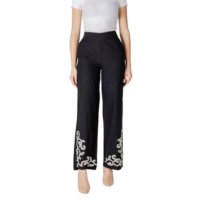 Vila Clothes – Schwarze Viskosehose