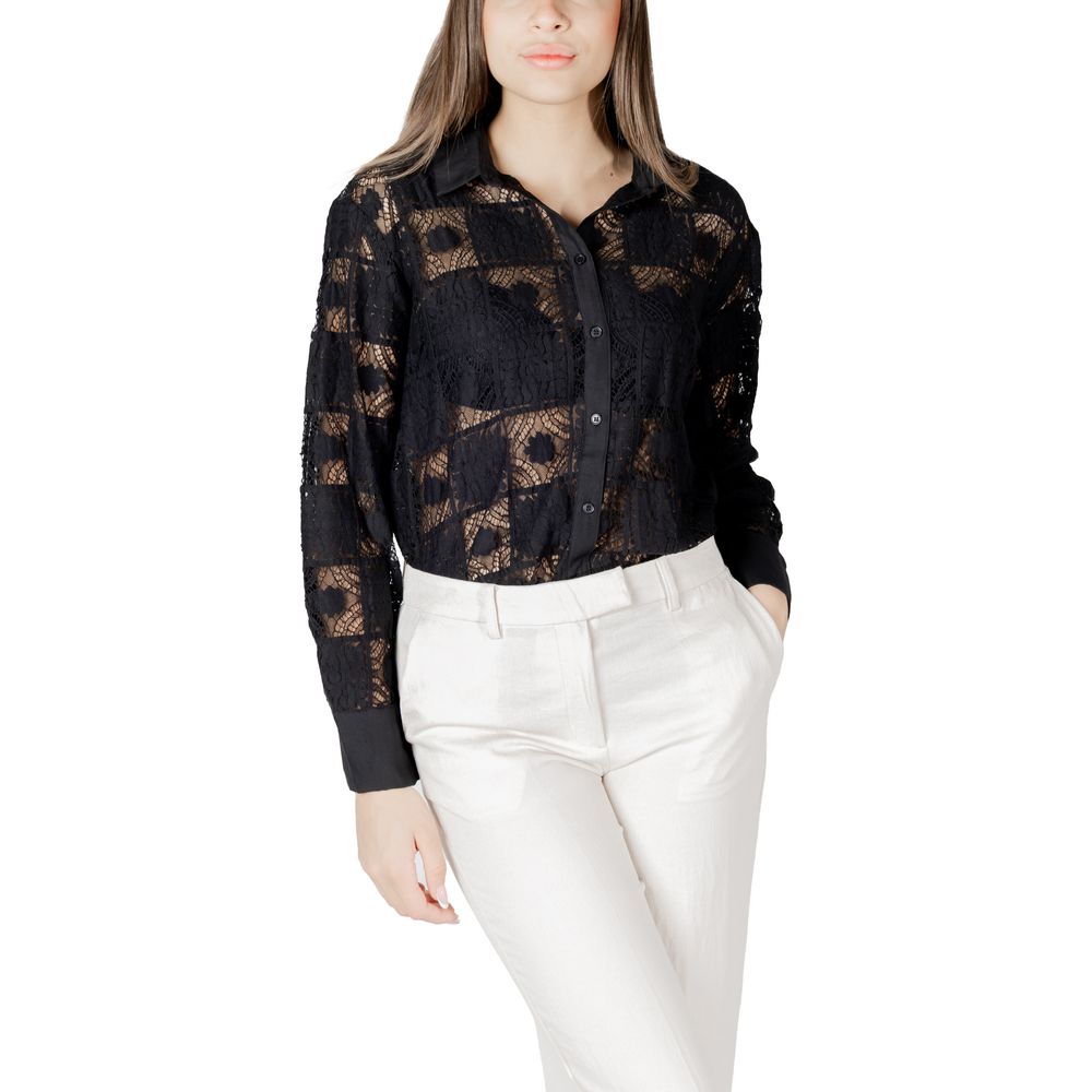 Schwarzes Baumwollhemd von Vila Clothes