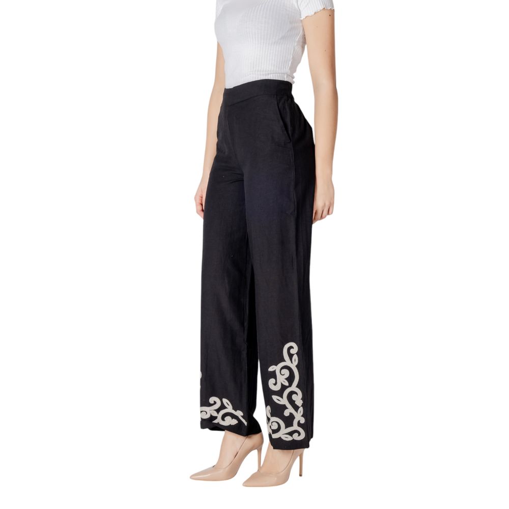 Vila Clothes – Schwarze Viskosehose