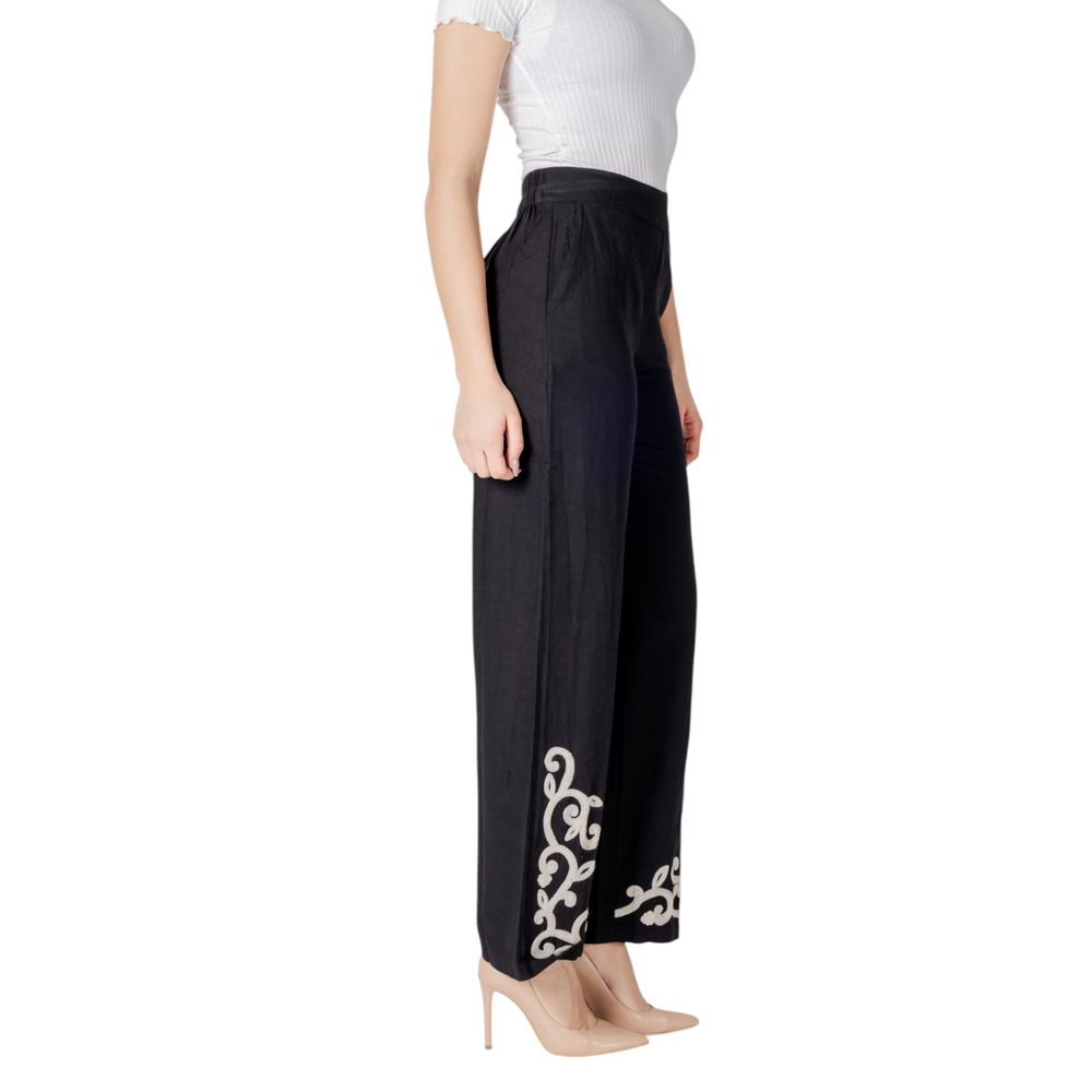 Vila Clothes – Schwarze Viskosehose
