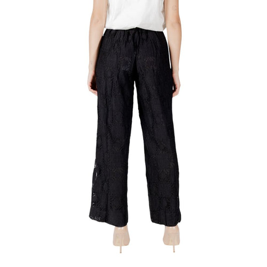 Vila Clothes Schwarze Baumwollhose