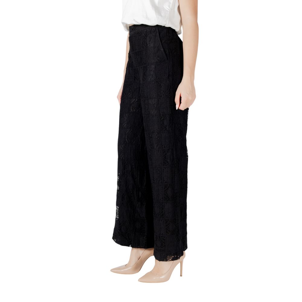 Vila Clothes Schwarze Baumwollhose