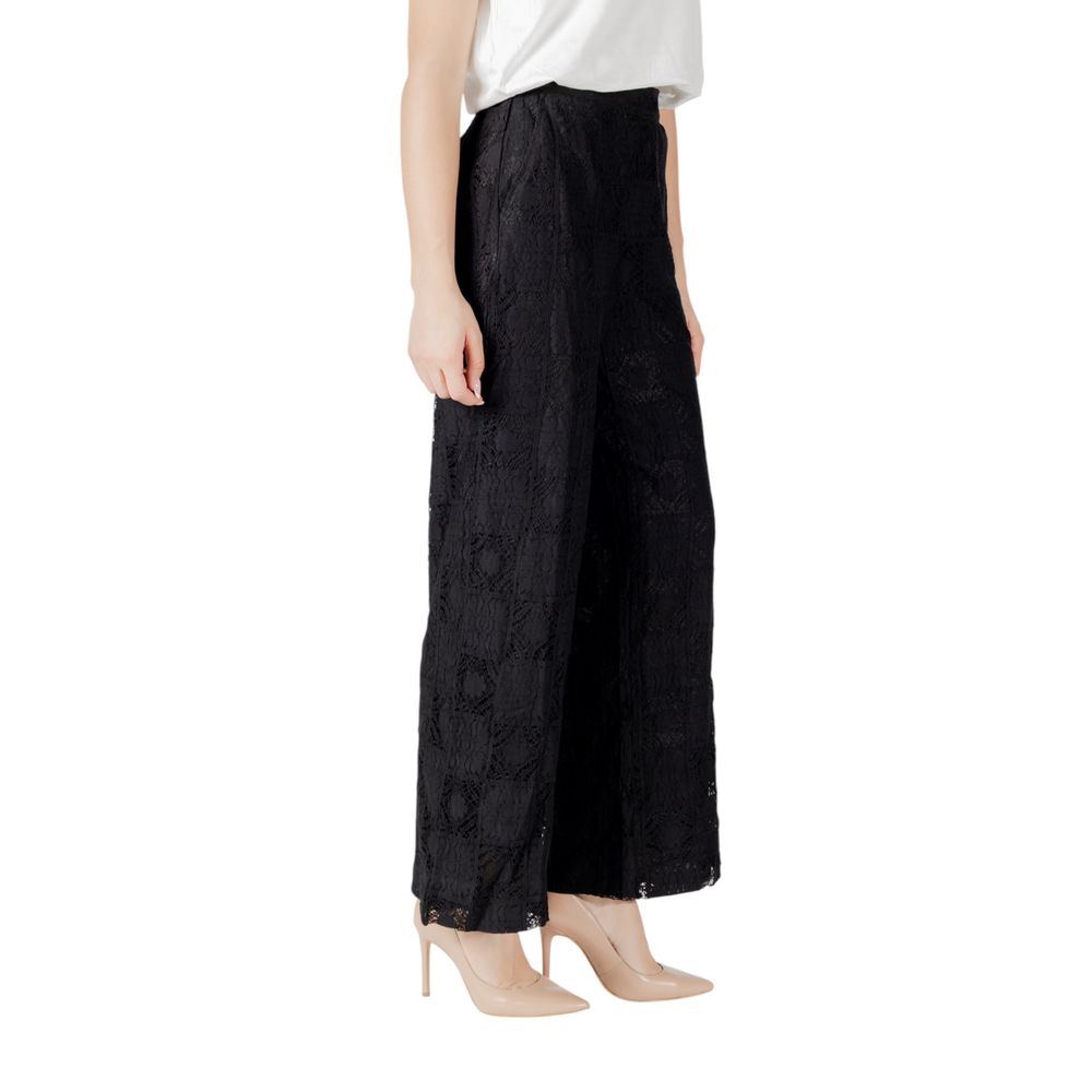Vila Clothes Schwarze Baumwollhose