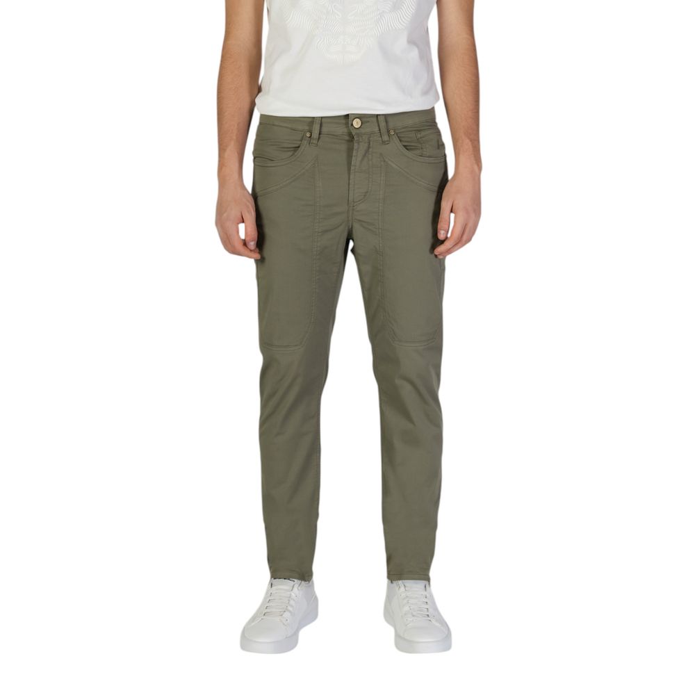 Jeckerson Green Cotton Skinny Pants