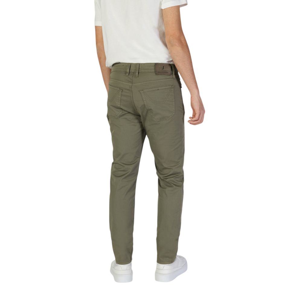 Jeckerson Green Cotton Skinny Pants