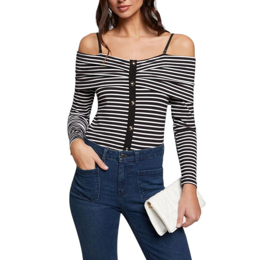 Morgan De Toi – Langärmliges Oberteil aus Viskose in Schwarz und Weiß