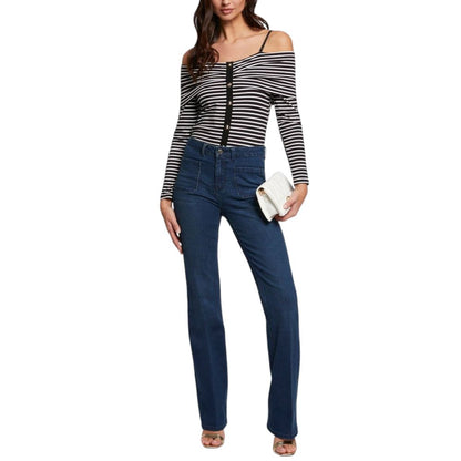 Morgan De Toi – Langärmliges Oberteil aus Viskose in Schwarz und Weiß