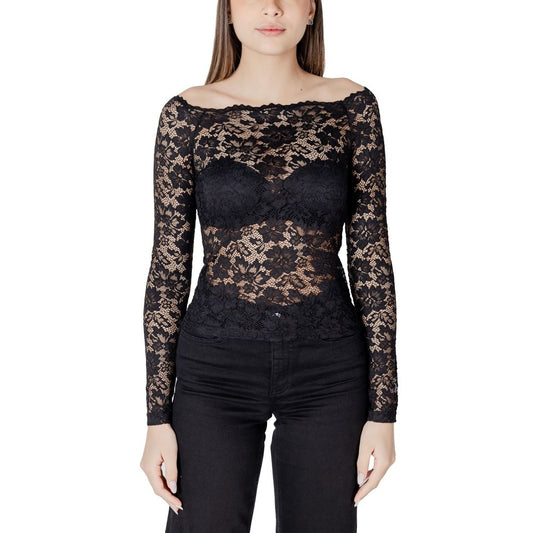 Morgan De Toi Schwarzes Langarmshirt aus Polyamid