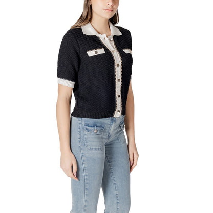 Morgan De Toi – Schwarzer Pullover aus recycelter Baumwolle