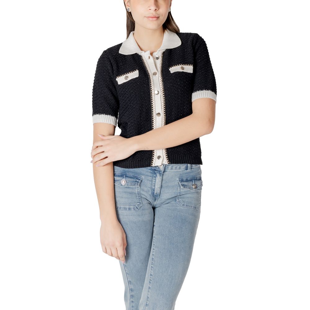 Morgan De Toi – Schwarzer Pullover aus recycelter Baumwolle