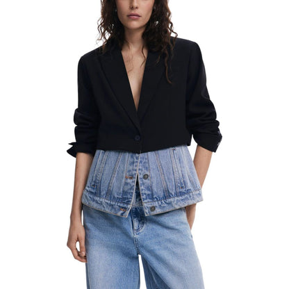 Desigual Schwarzer Baumwollblazer