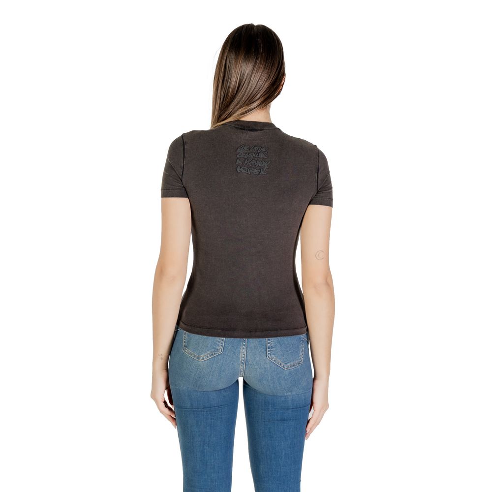 Desigual Schwarzes Baumwoll-T-Shirt