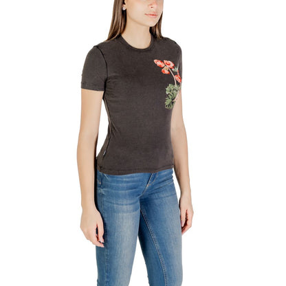 Desigual Schwarzes Baumwoll-T-Shirt