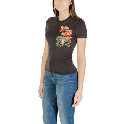 Desigual Schwarzes Baumwoll-T-Shirt