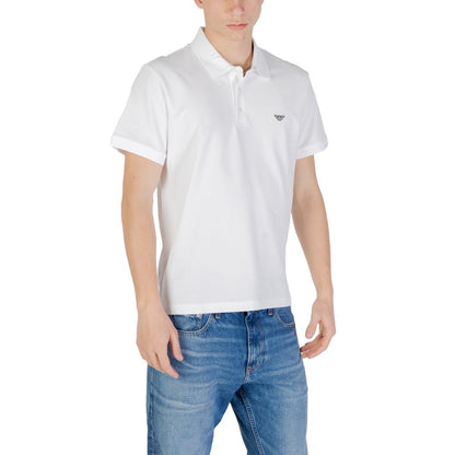 Weißes Poloshirt aus Baumwolle von Emporio Armani Underwear