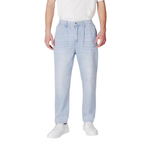 Gianni Lupo Blaue Baumwoll-Jeans mit schmalem Schnitt