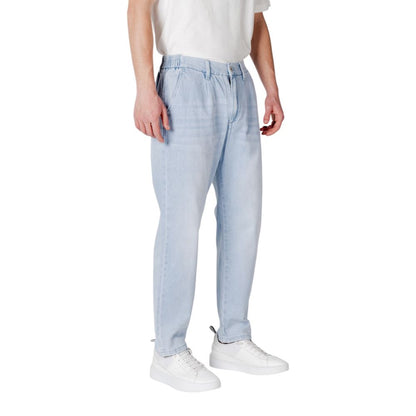 Gianni Lupo Blaue Baumwoll-Jeans mit schmalem Schnitt