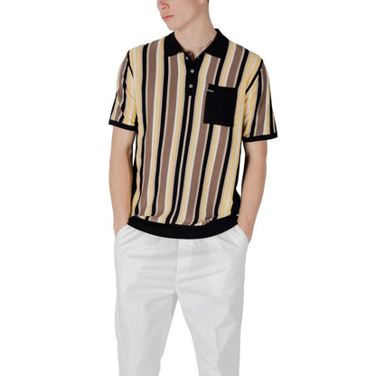 Gianni Lupo – Schwarzes Viskose-Poloshirt