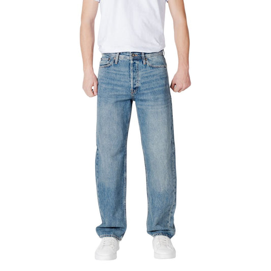 Jack Jones – Blaue Jeans aus Baumwolle mit entspannter Passform