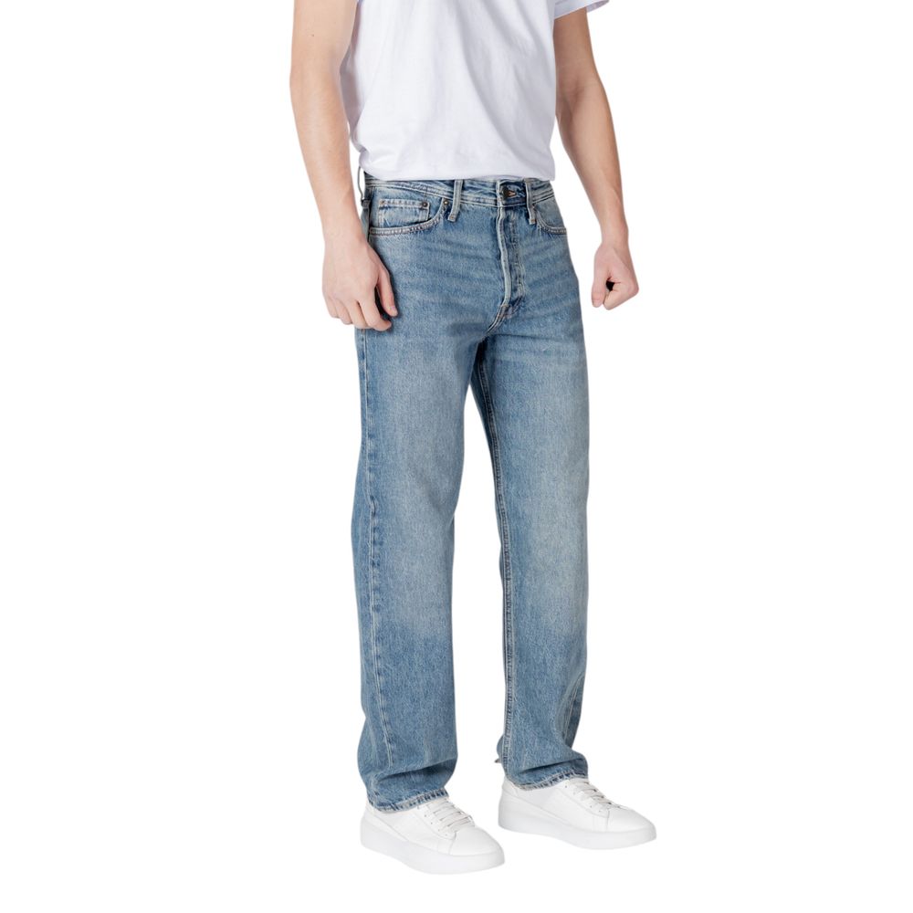 Jack Jones – Blaue Jeans aus Baumwolle mit entspannter Passform