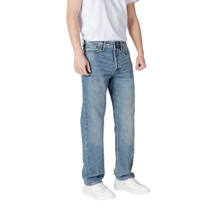 Jack Jones – Blaue Jeans aus Baumwolle mit entspannter Passform