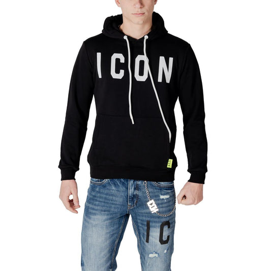Icon Schwarzer Baumwoll-Hoodie