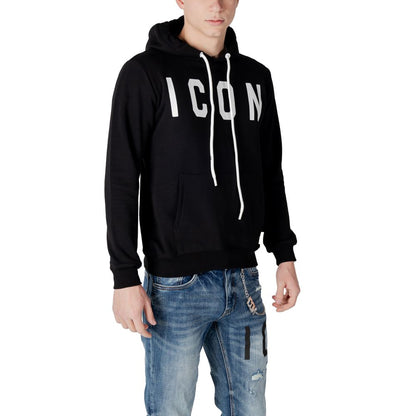 Icon Schwarzer Baumwoll-Hoodie