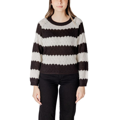 Jacqueline De Yong Schwarz-weißer Marabu-Pullover
